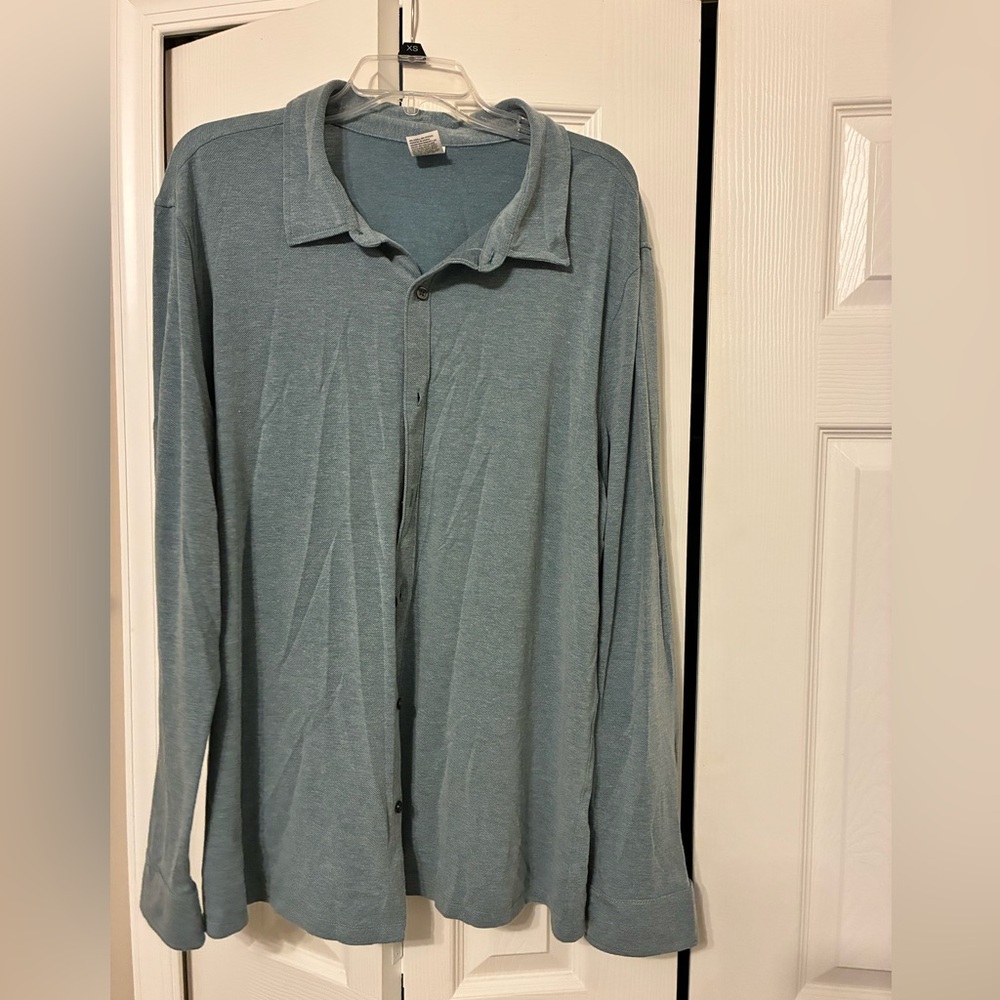 All in Motion gray button-down polo